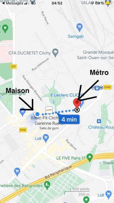 Paris : Appartement Familial Avec Parking Prive Clichy Luaran gambar